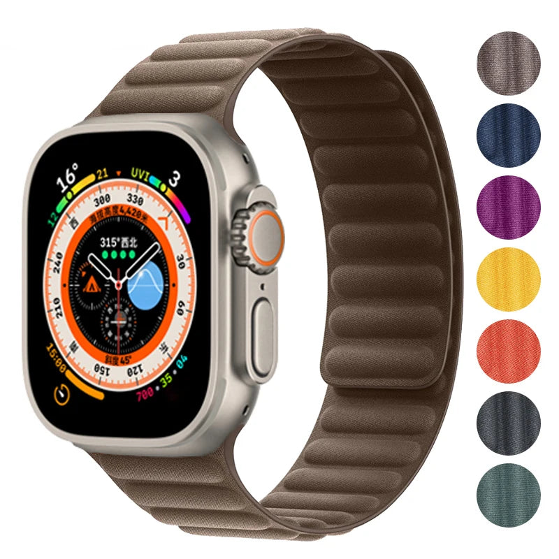 Bracelet FineWoven à Boucle Magnétique – Compatible Apple Watch Ultra 2 & Series 7–10 SE