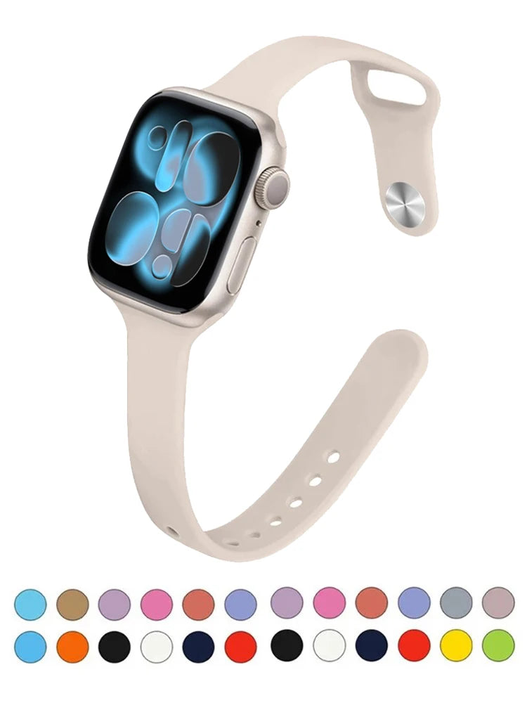 Bracelet Slim Sport en Silicone pour Apple Watch 11