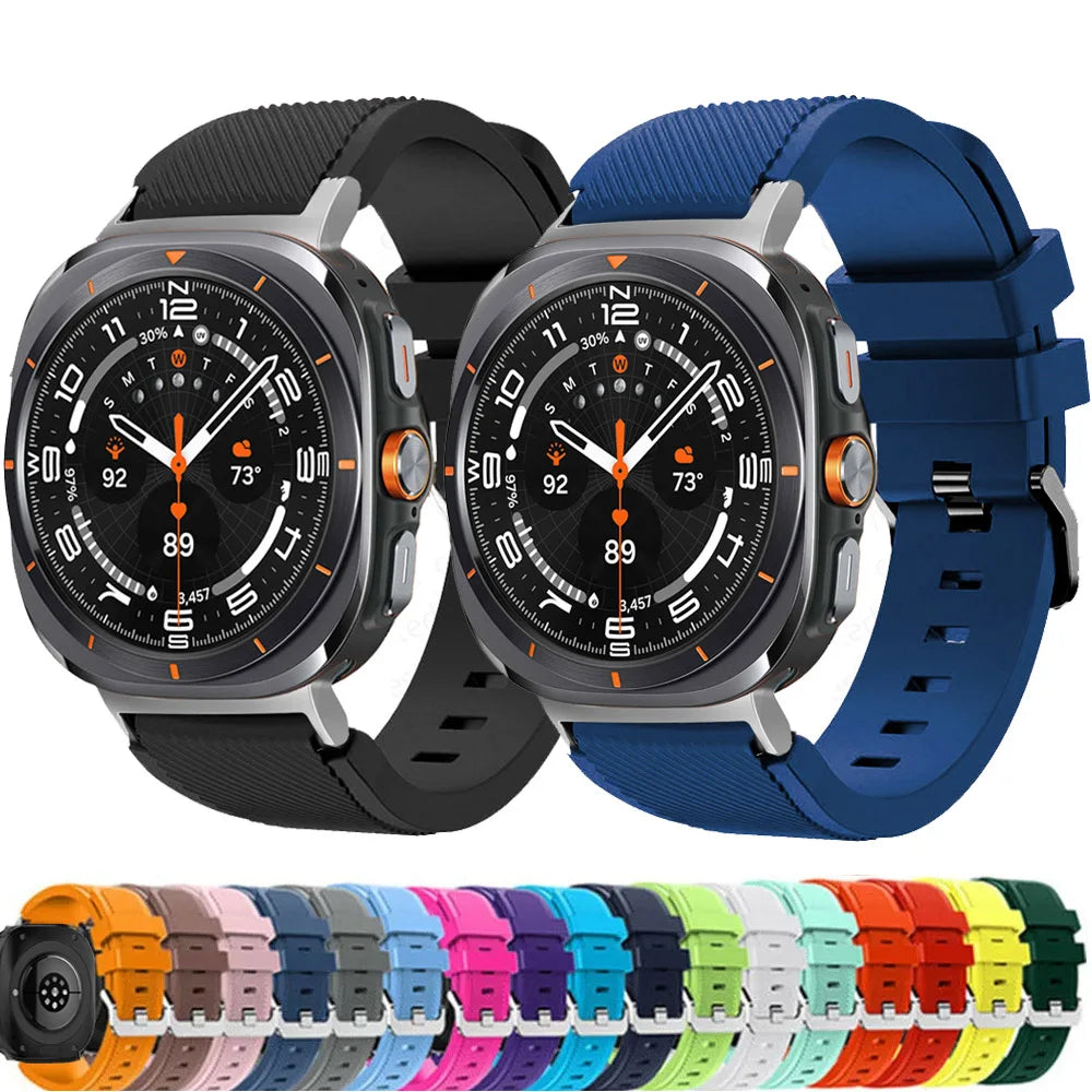 Bracelet Sport en Silicone – Compatible Samsung Galaxy Watch 7 / 7 FE / 7 Ultra