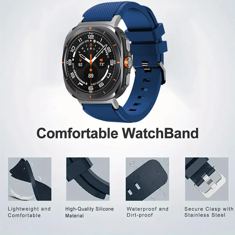 Bracelet Sport en Silicone – Compatible Samsung Galaxy Watch 7 / 7 FE / 7 Ultra