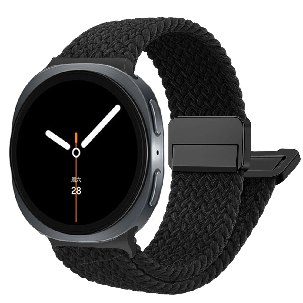 Bracelet Tressé Magnétique en Nylon – Compatible Samsung Galaxy Watch