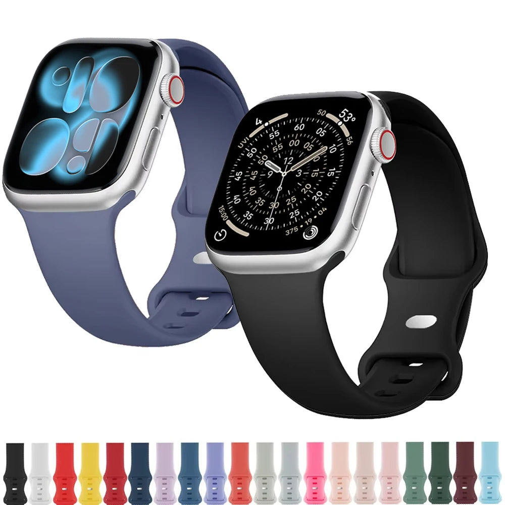 Bracelet en Silicone pour Apple Watch Ultra 2/Series 11/10/9/8/7/6/SE/3