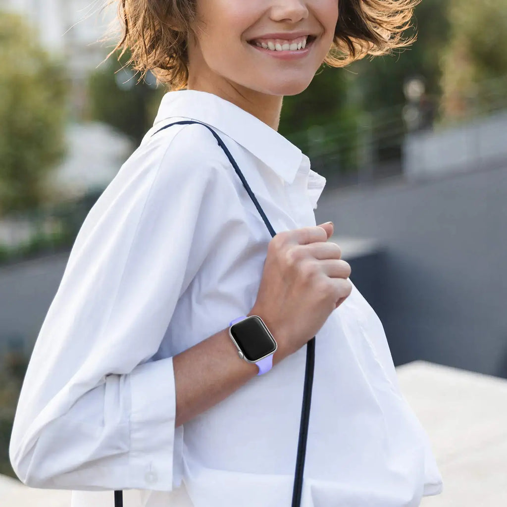 Bracelet Slim Sport en Silicone pour Apple Watch 11 – Compatible Series SE/6/7/8/9/10/Ultra 2/3