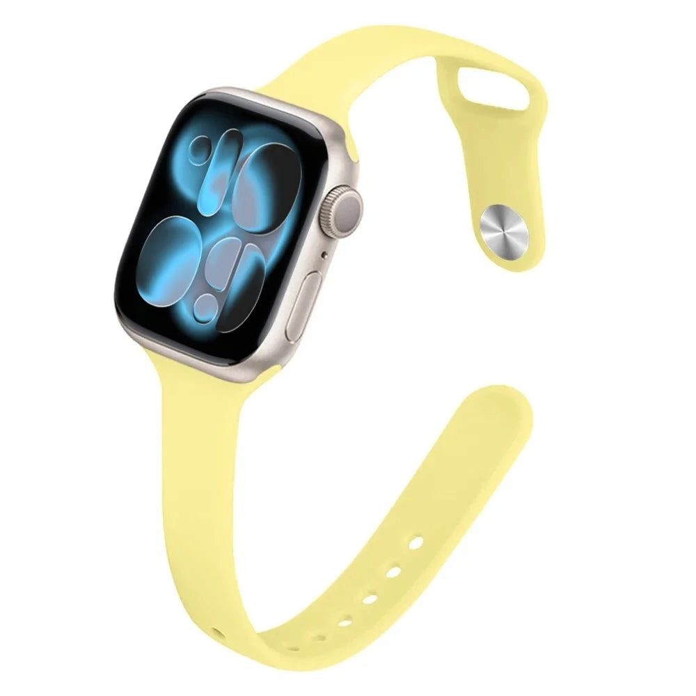 Bracelet Slim Sport en Silicone pour Apple Watch 11 – Compatible Series SE/6/7/8/9/10/Ultra 2/3
