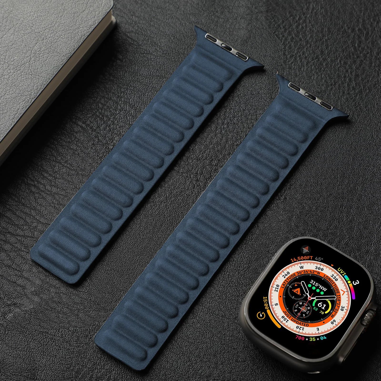 Bracelet FineWoven à Boucle Magnétique – Compatible Apple Watch Ultra 2 & Series 7–10 SE