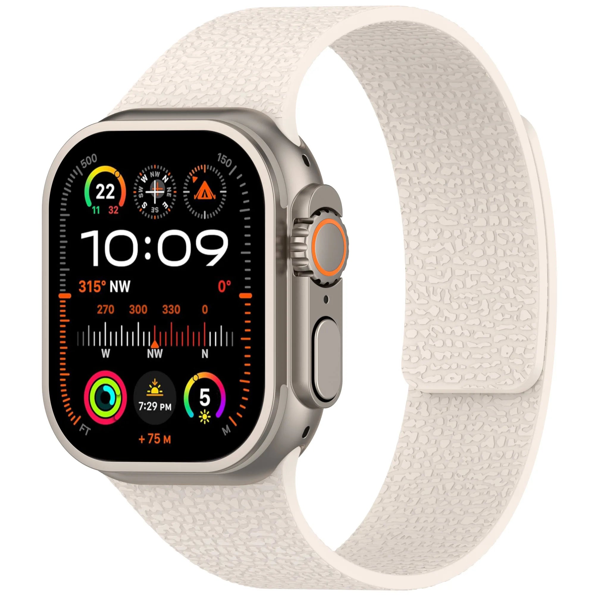 Bracelet magnétique en silicone pour Apple Watch Ultra 2/11/10/SE/9/8/3