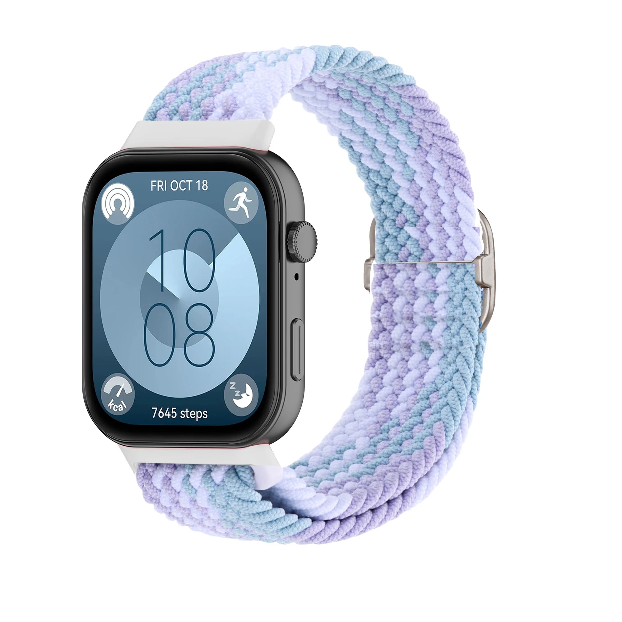 Bracelet Tressé Boucle Solo en Nylon – Compatible Huawei Fit 3 & Fit 4 Pro