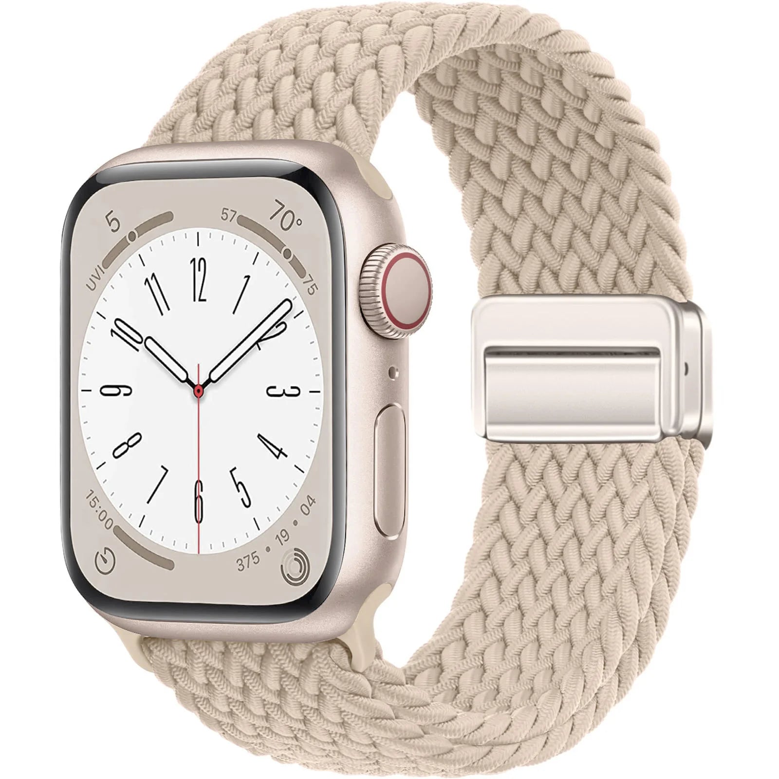 Bracelet Solo Loop Tressé Magnétique pour Apple Watch – Compatible Ultra 2, Series SE/6/7/8/9/10/11