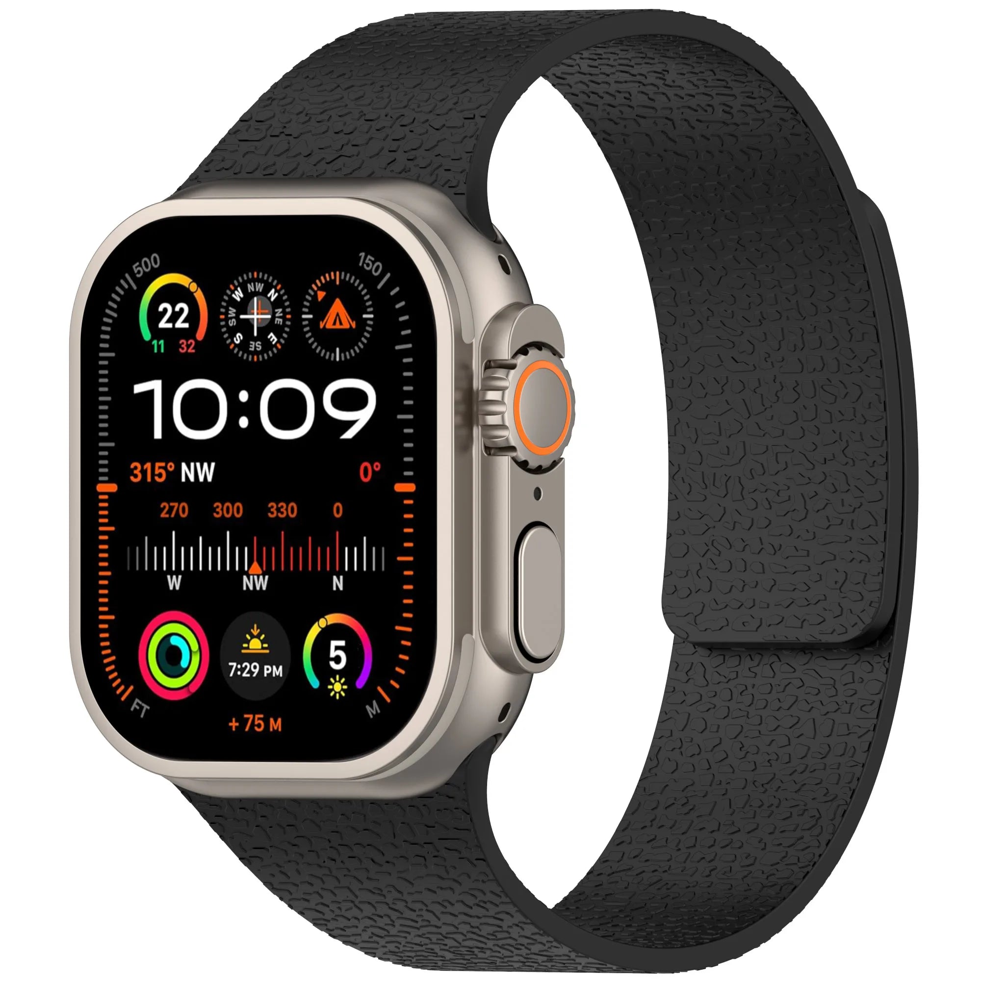 Bracelet magnétique en silicone pour Apple Watch Ultra 2/11/10/SE/9/8/3