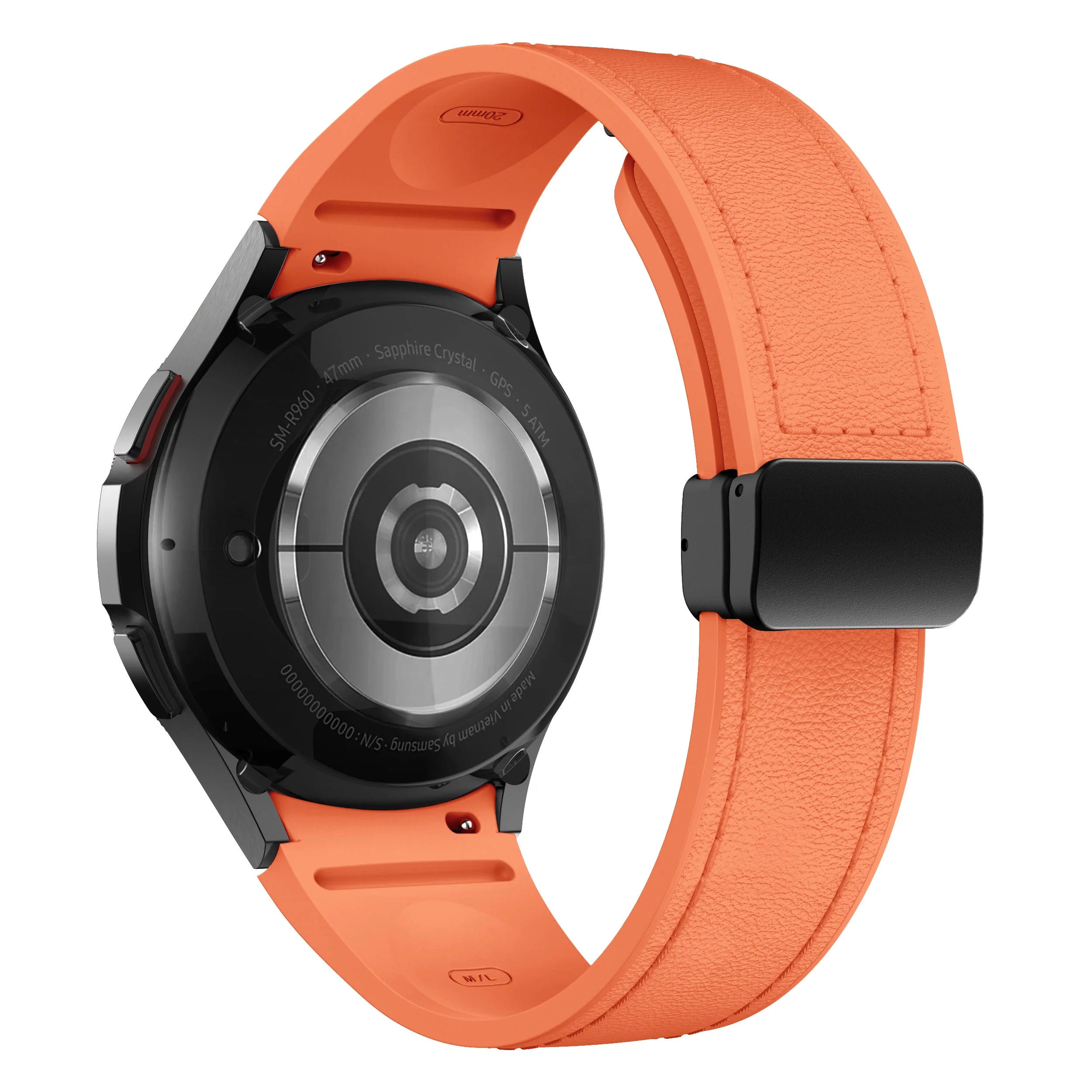 Bracelet Cuir Véritable & Silicone – Compatible Samsung Galaxy Watch 6 / 5 / 7 & 4 Classic
