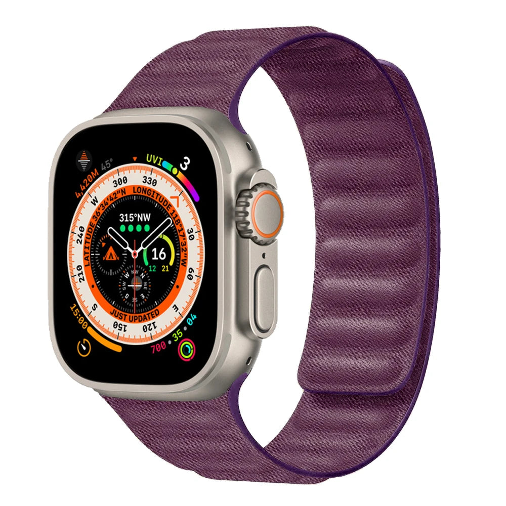 Bracelet FineWoven à Boucle Magnétique – Compatible Apple Watch Ultra 2 & Series 7–10 SE