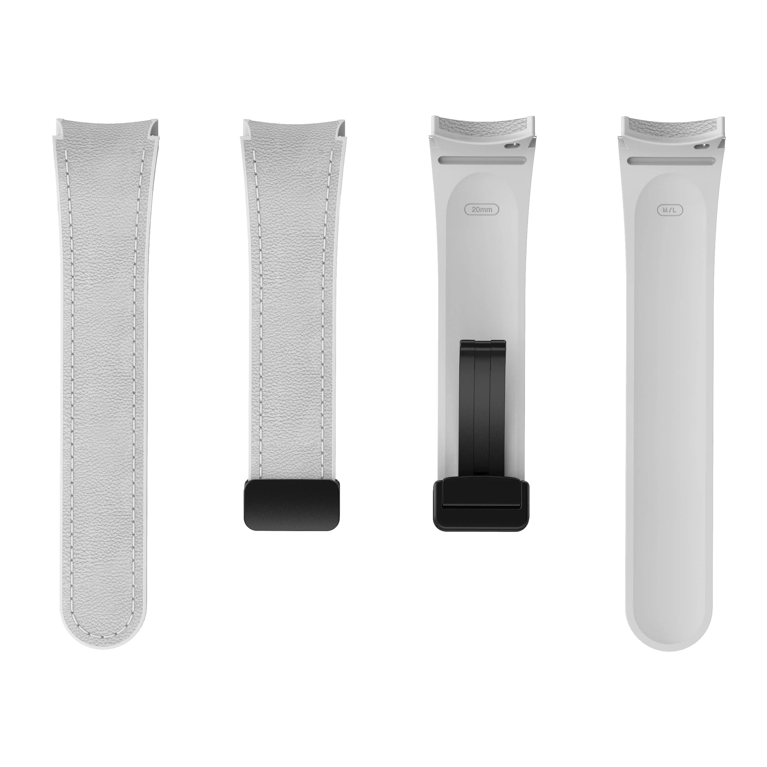 Bracelet Cuir Véritable & Silicone – Compatible Samsung Galaxy Watch 6 / 5 / 7 & 4 Classic