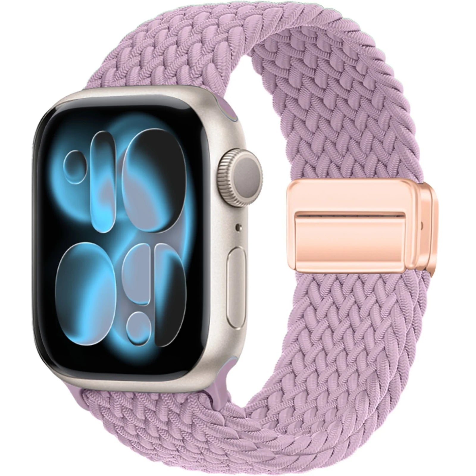 Bracelet Solo Loop Tressé Magnétique pour Apple Watch – Compatible Ultra 2, Series SE/6/7/8/9/10/11