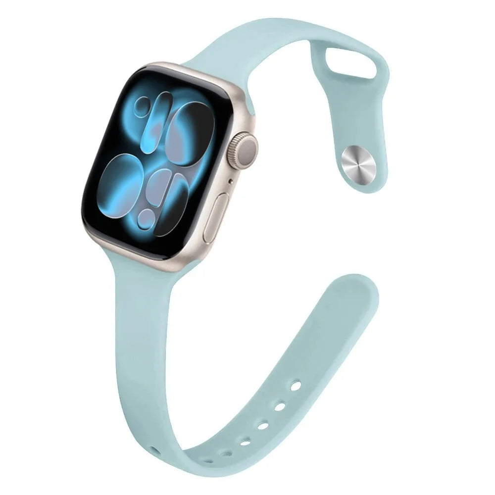 Bracelet Slim Sport en Silicone pour Apple Watch 11 – Compatible Series SE/6/7/8/9/10/Ultra 2/3