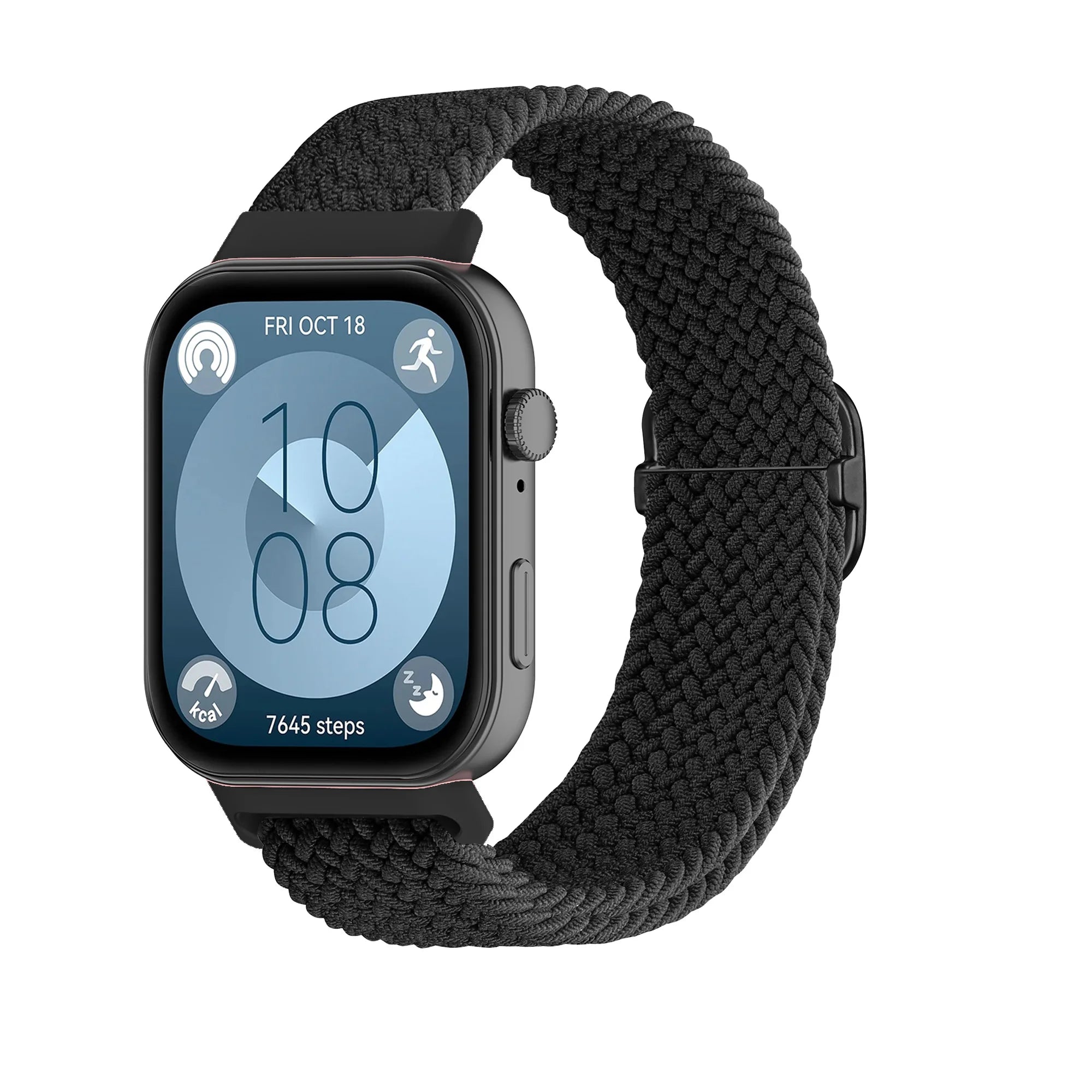 Bracelet Tressé Boucle Solo en Nylon – Compatible Huawei Fit 3 & Fit 4 Pro