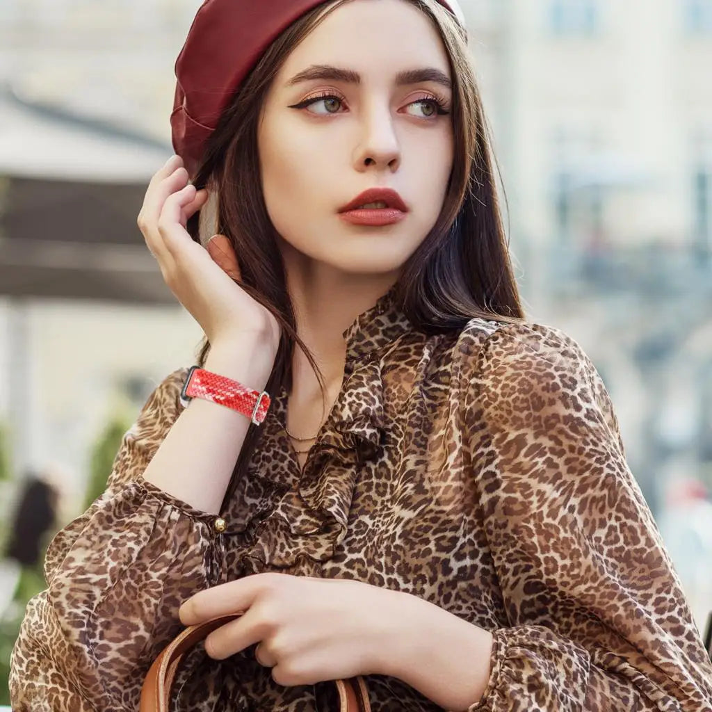 Bracelet Tressé en Nylon Élastique – Compatible Xiaomi Mi Band 7 & 8 Pro, Redmi Watch 4