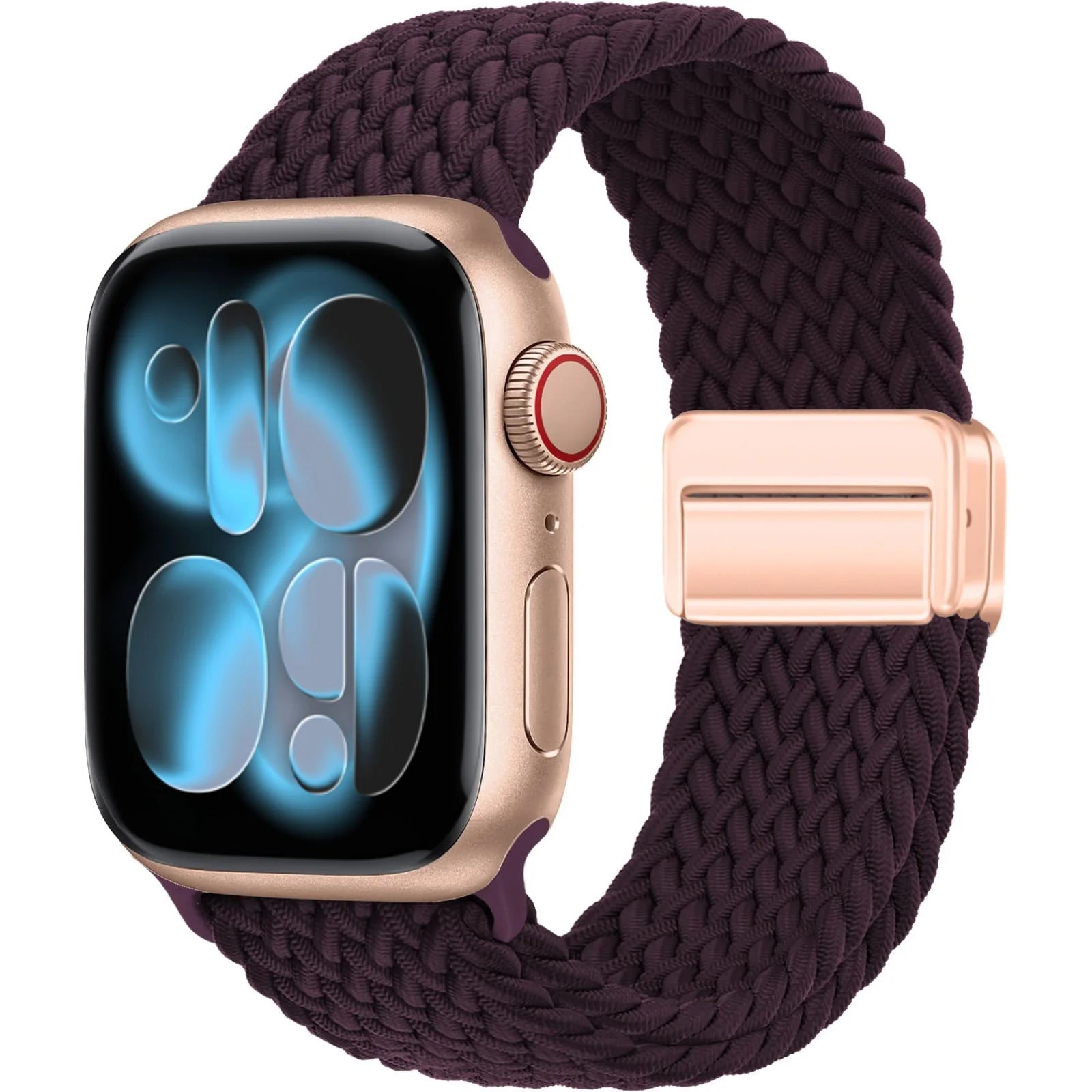 Bracelet Solo Loop Tressé Magnétique pour Apple Watch – Compatible Ultra 2, Series SE/6/7/8/9/10/11