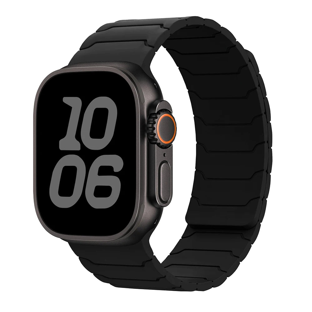 Bracelet Magnétique en Silicone – Compatible Apple Watch Ultra 2 & Series 10/9/8/7/SE