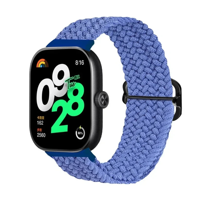 Bracelet Tressé en Nylon Élastique – Compatible Xiaomi Mi Band 7 & 8 Pro, Redmi Watch 4