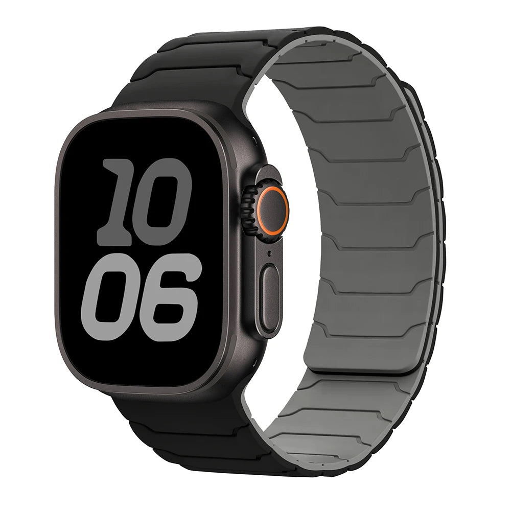 Bracelet Magnétique en Silicone – Compatible Apple Watch Ultra 2 & Series 10/9/8/7/SE