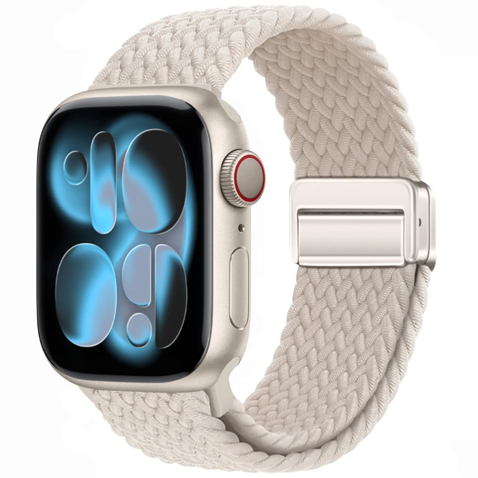 Bracelet Solo Loop Tressé Magnétique pour Apple Watch – Compatible Ultra 2, Series SE/6/7/8/9/10/11