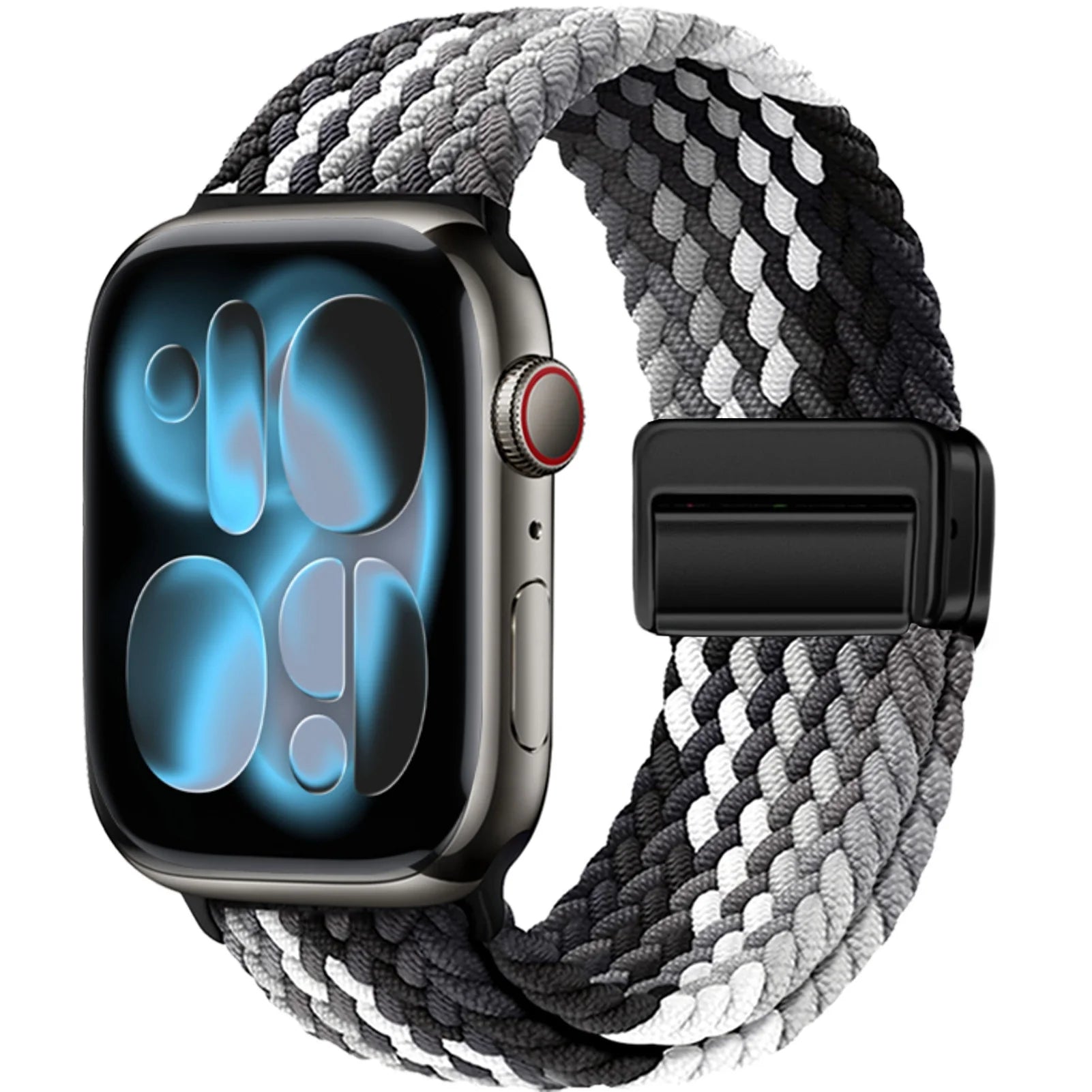 Bracelet Solo Loop Tressé Magnétique pour Apple Watch – Compatible Ultra 2, Series SE/6/7/8/9/10/11