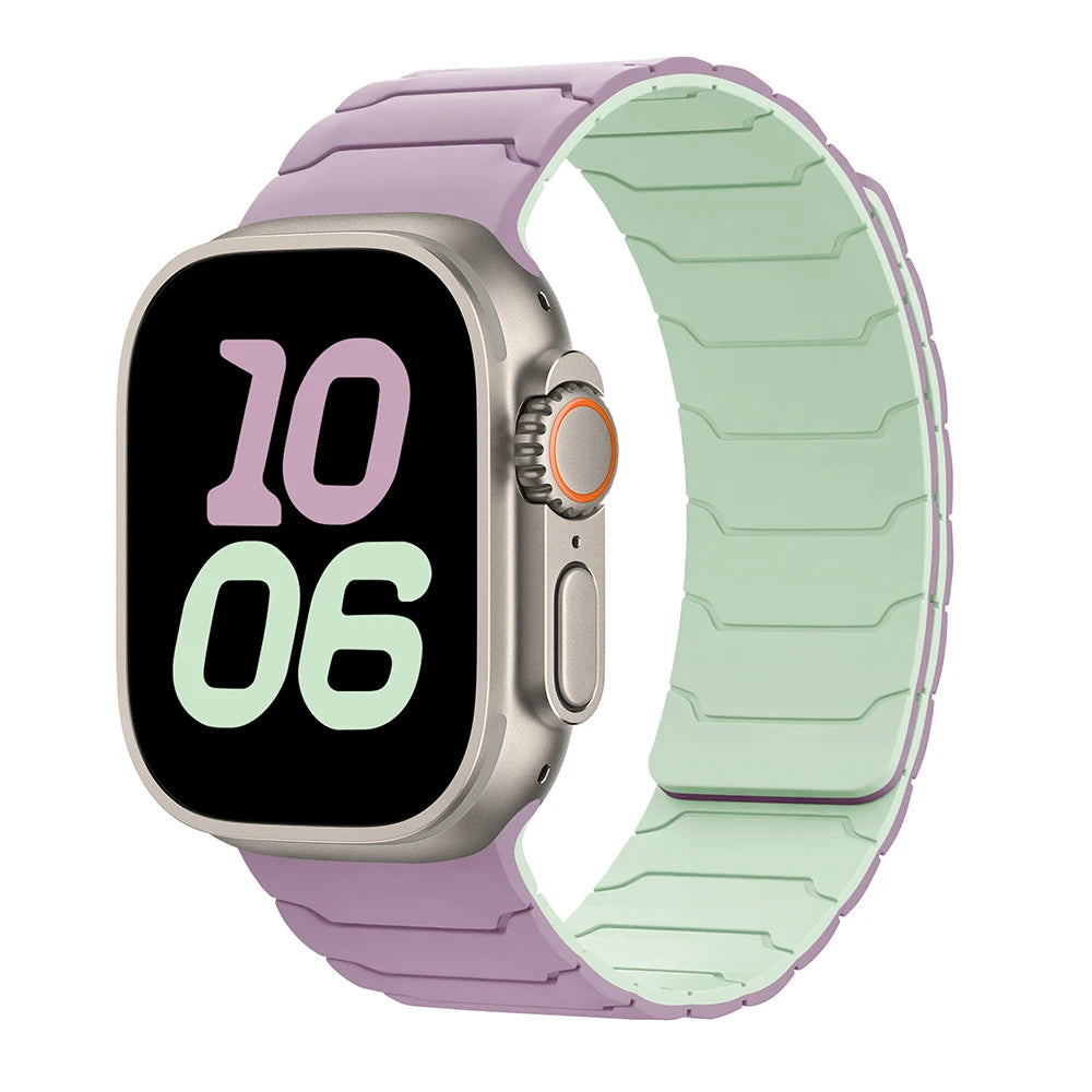 Bracelet Magnétique en Silicone – Compatible Apple Watch Ultra 2 & Series 10/9/8/7/SE
