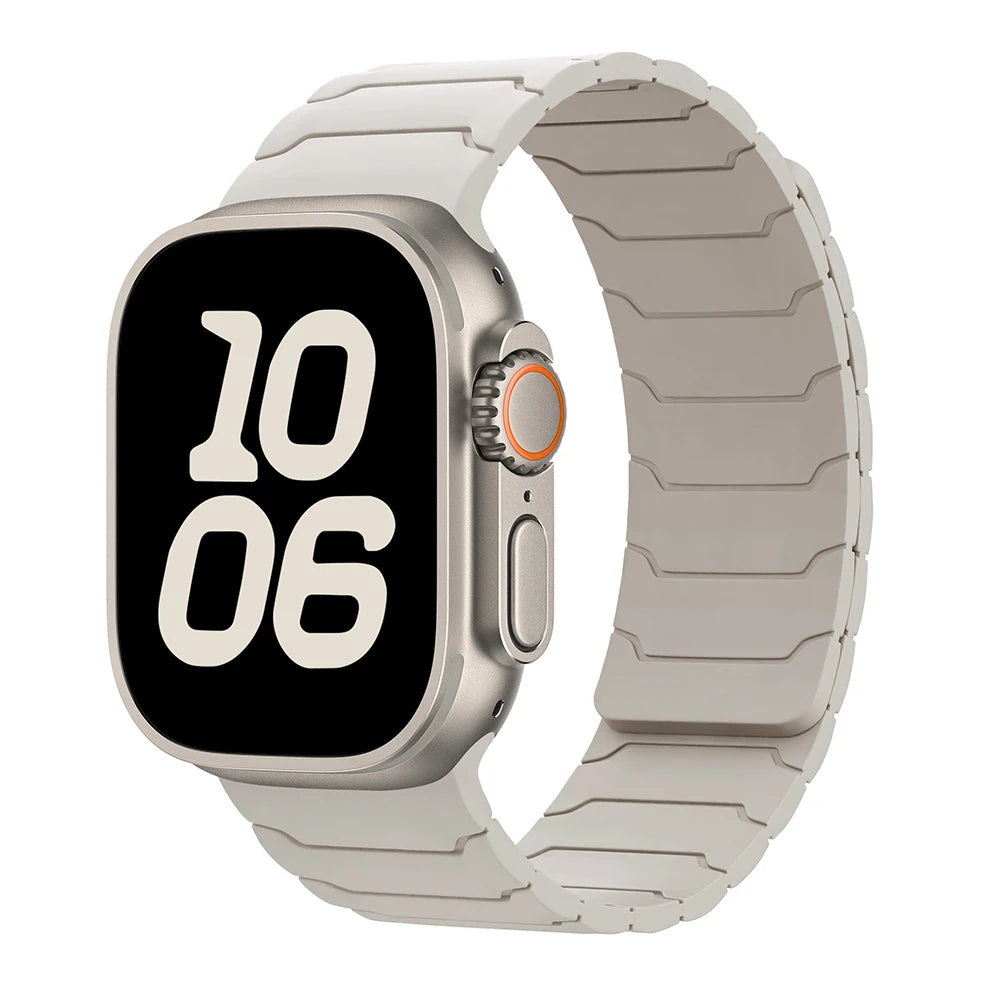 Bracelet Magnétique en Silicone – Compatible Apple Watch Ultra 2 & Series 10/9/8/7/SE