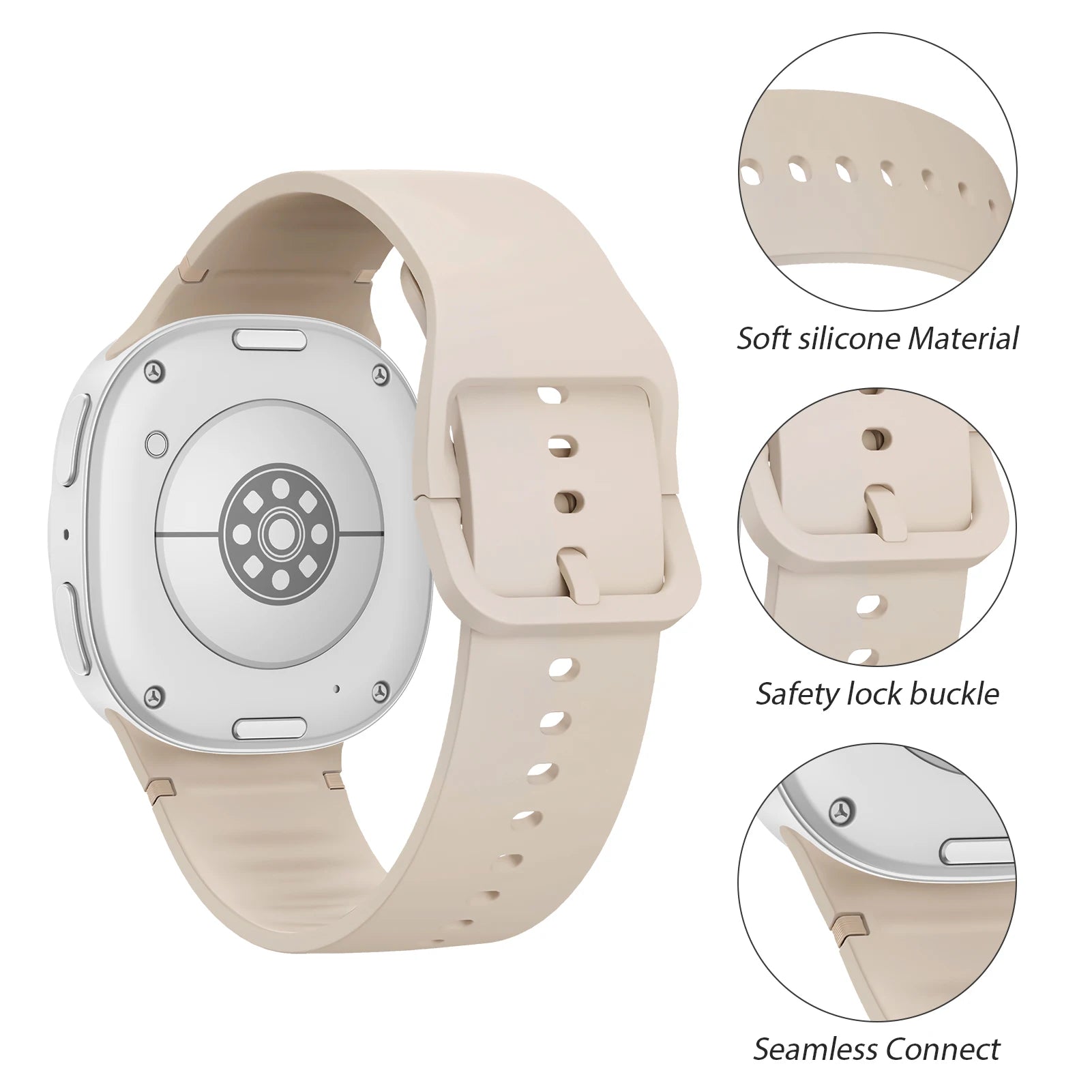 Bracelet Sport en Silicone Original – Compatible Samsung Galaxy Watch 8 Classique