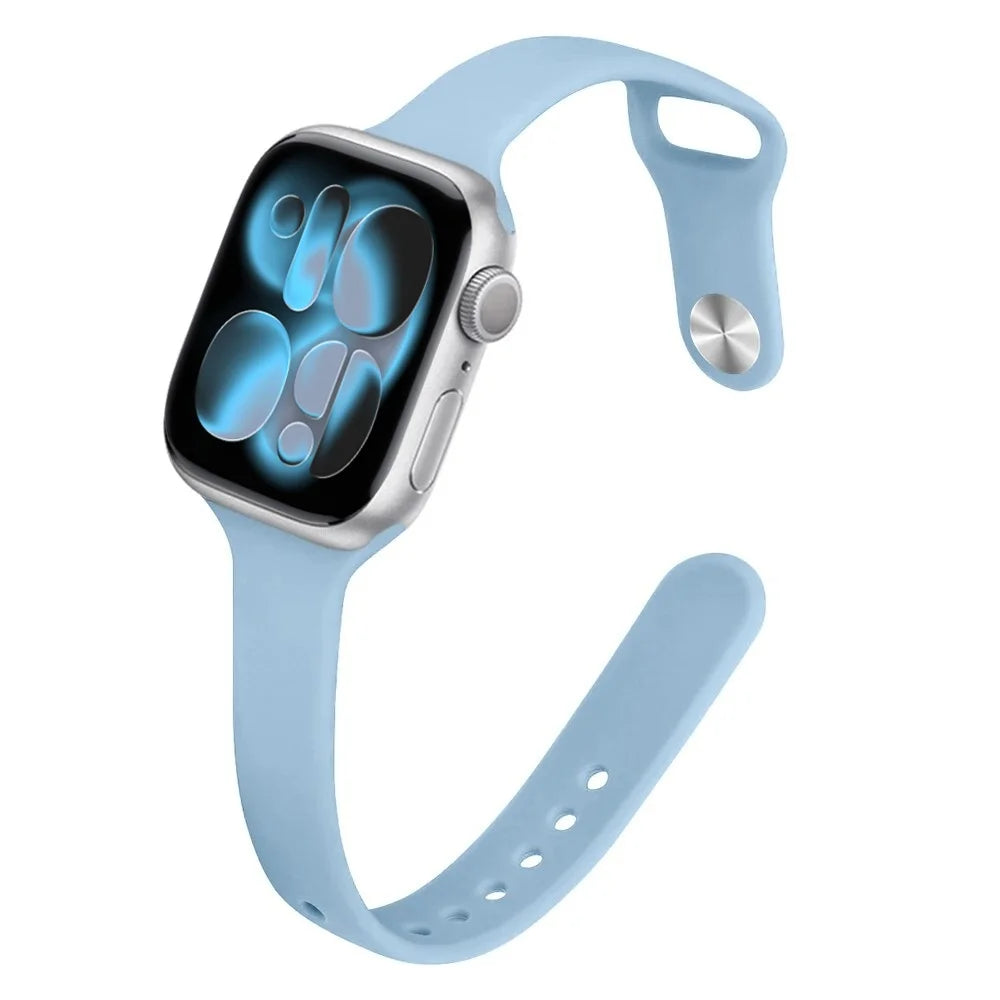 Bracelet Slim Sport en Silicone pour Apple Watch 11 – Compatible Series SE/6/7/8/9/10/Ultra 2/3