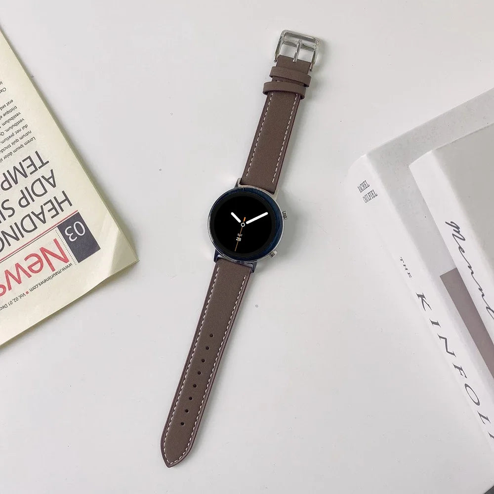 Bracelet en Cuir Exquis pour Samsung Galaxy Watch 8 – Boucle Métal, Compatible