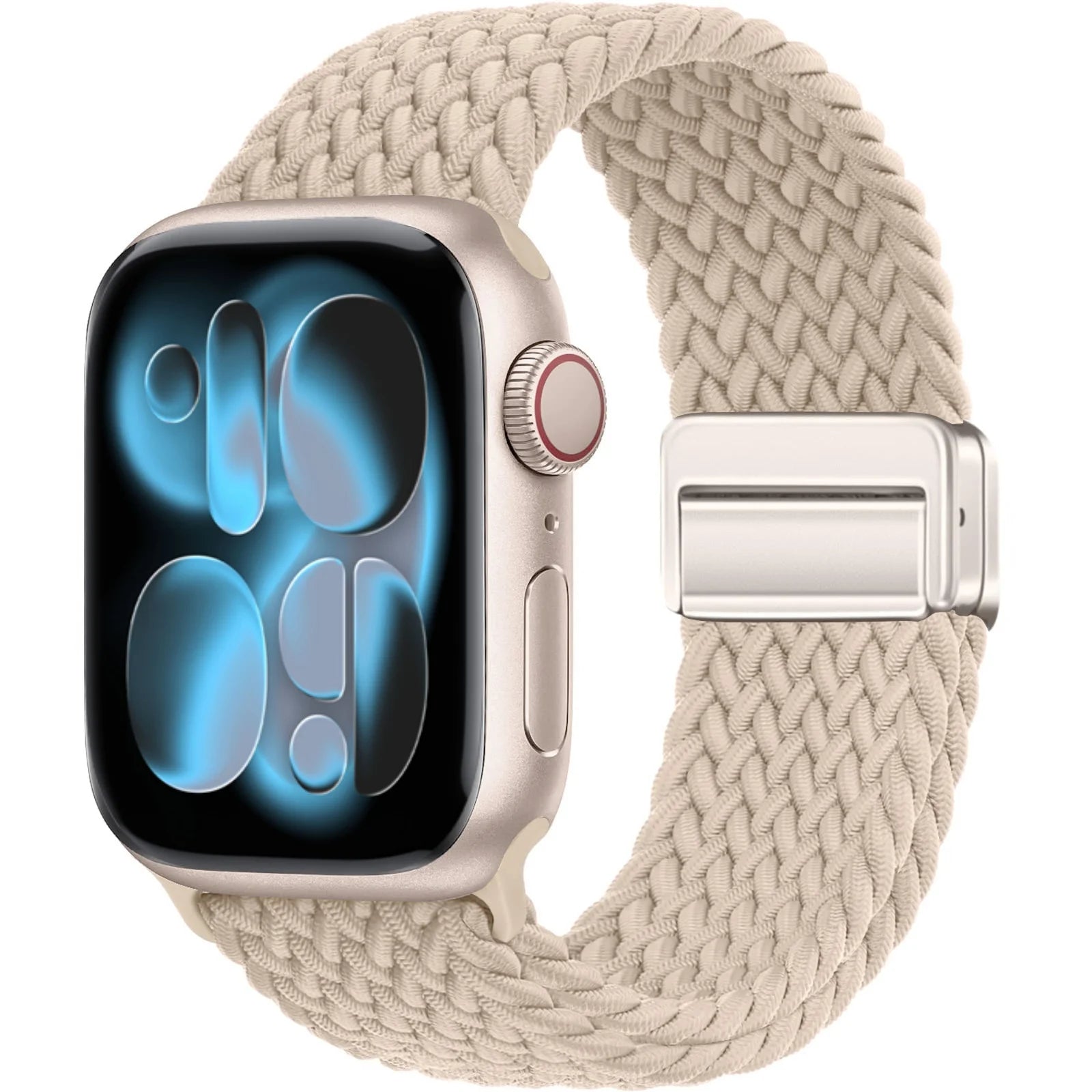 Bracelet Solo Loop Tressé Magnétique pour Apple Watch – Compatible Ultra 2, Series SE/6/7/8/9/10/11