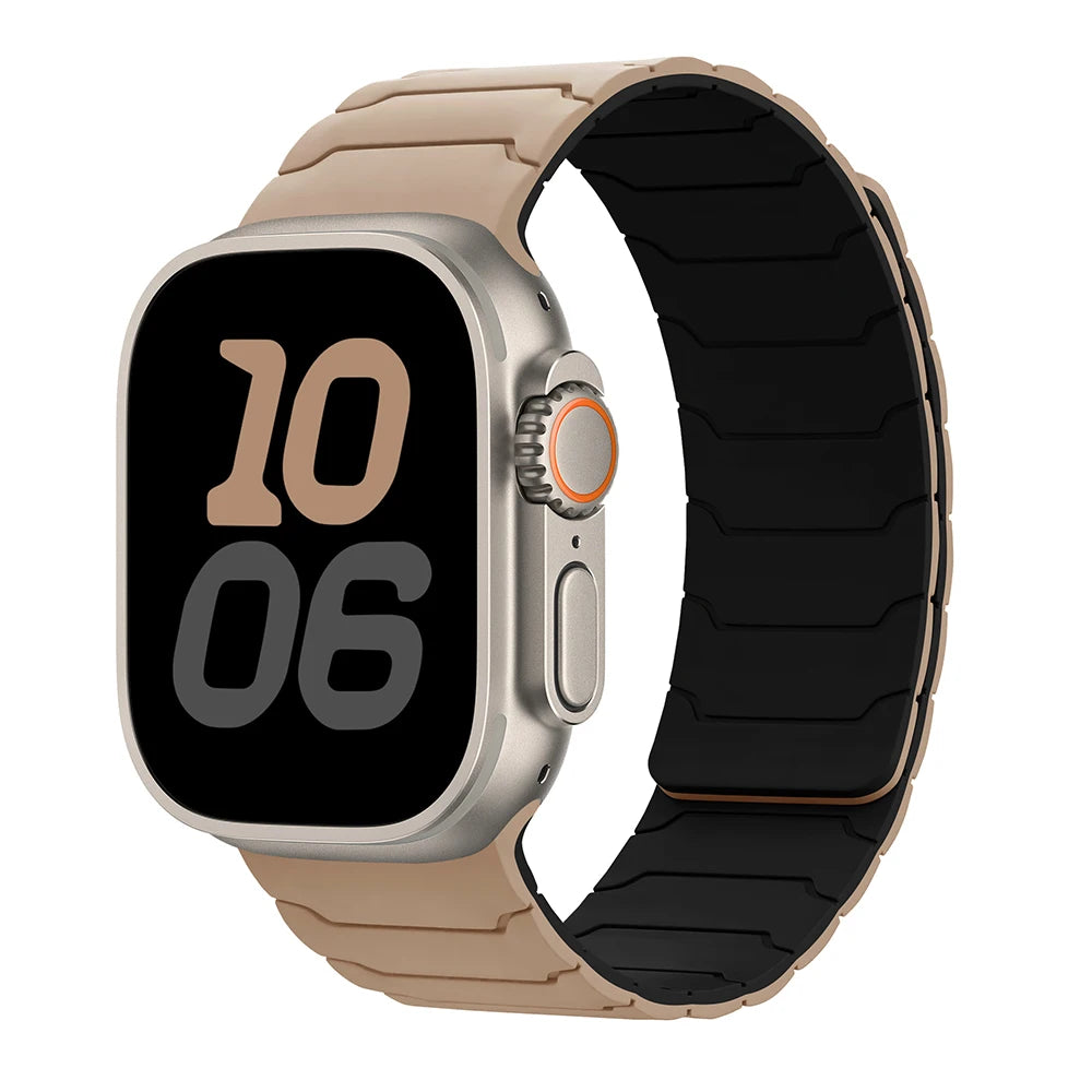 Bracelet Magnétique en Silicone – Compatible Apple Watch Ultra 2 & Series 10/9/8/7/SE