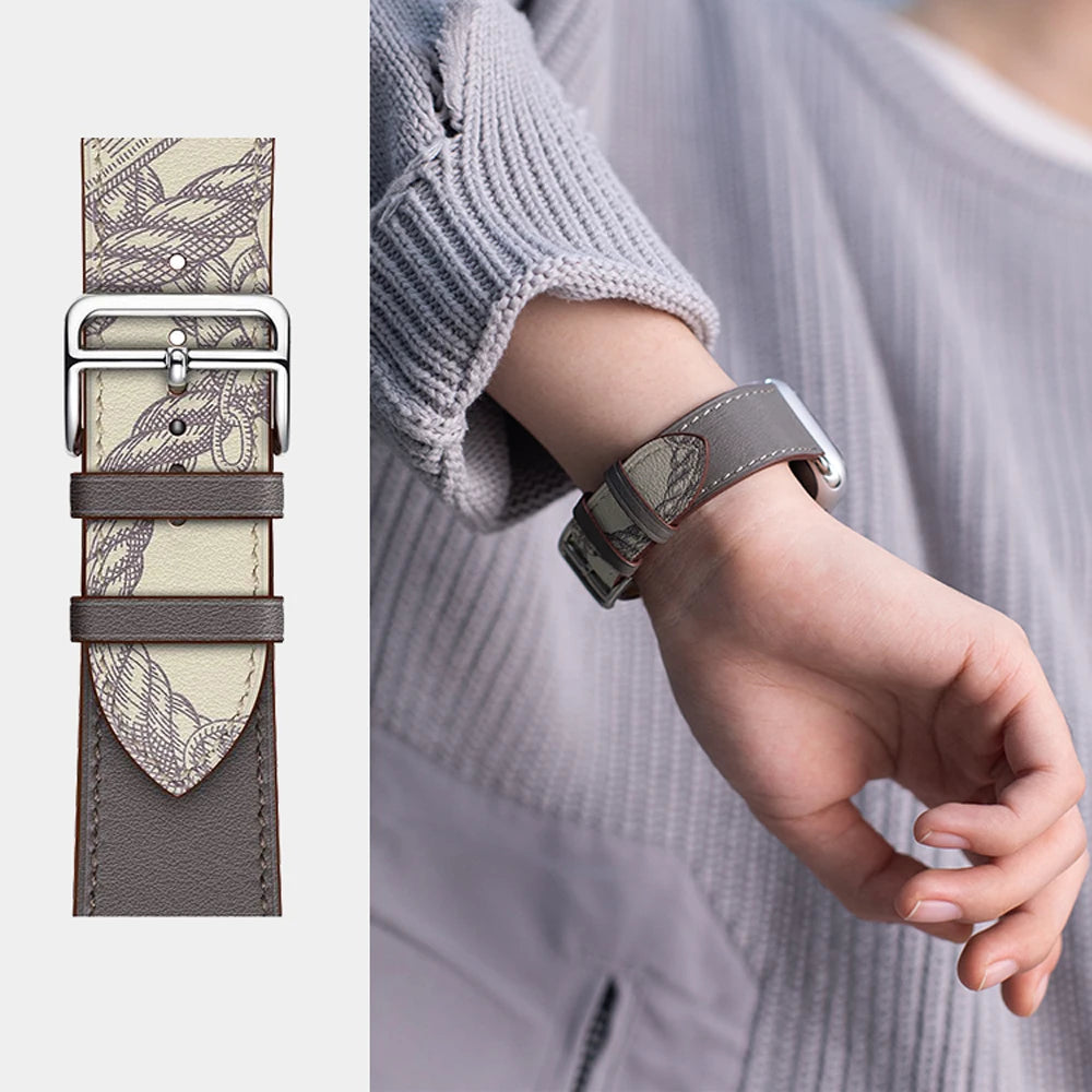 Bracelet en Cuir Exquis pour Samsung Galaxy Watch 8 – Boucle Métal, Compatible