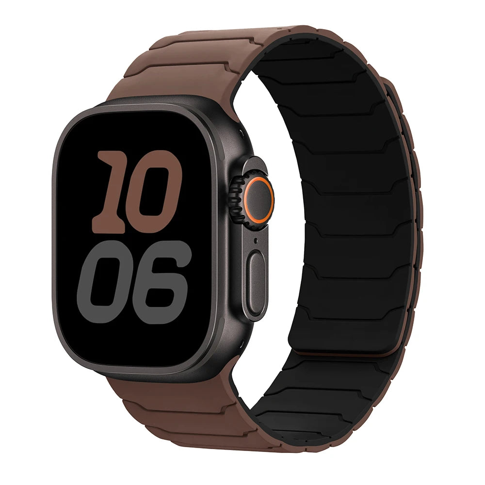 Bracelet Magnétique en Silicone – Compatible Apple Watch Ultra 2 & Series 10/9/8/7/SE