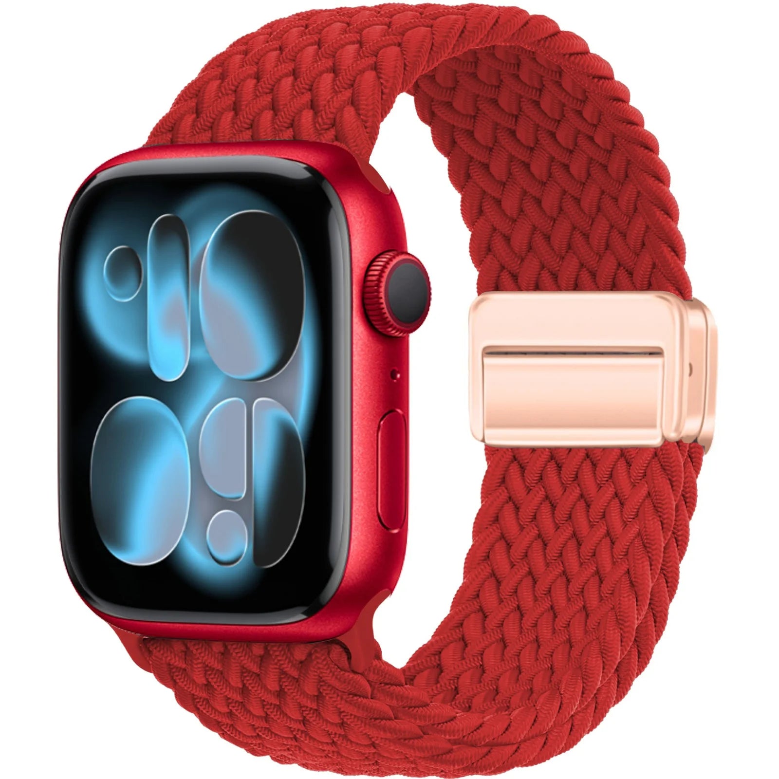 Bracelet Solo Loop Tressé Magnétique pour Apple Watch – Compatible Ultra 2, Series SE/6/7/8/9/10/11