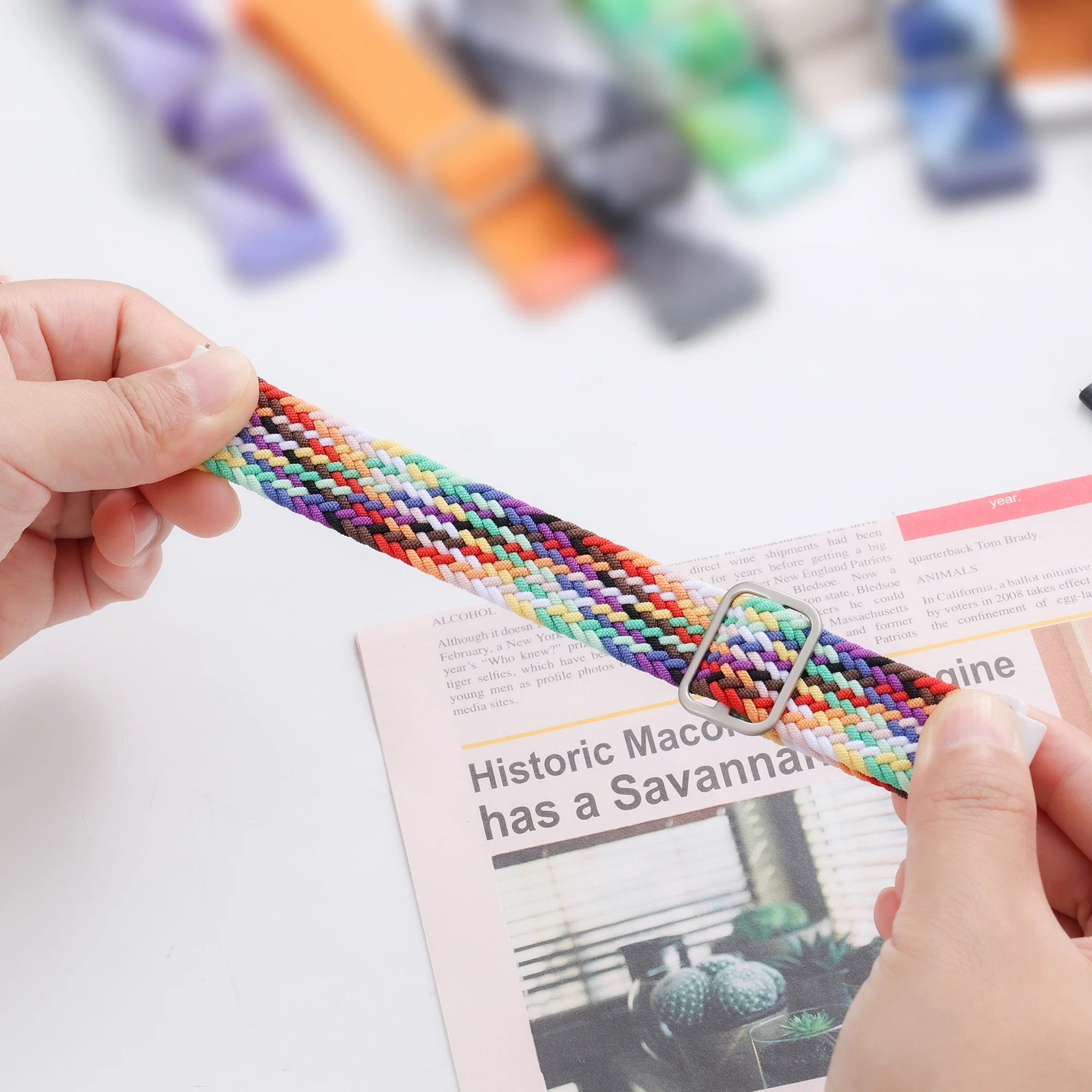 Bracelet Tressé Boucle Solo en Nylon – Compatible Huawei Fit 3 & Fit 4 Pro