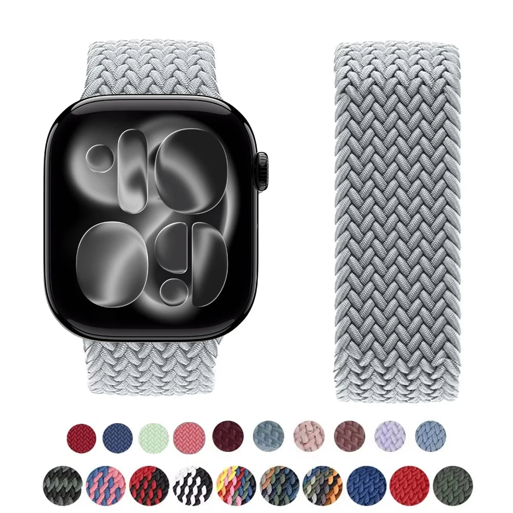 Bracelet Tressé Solo Loop pour Apple Watch 10/11/Ultra/SE/8/9