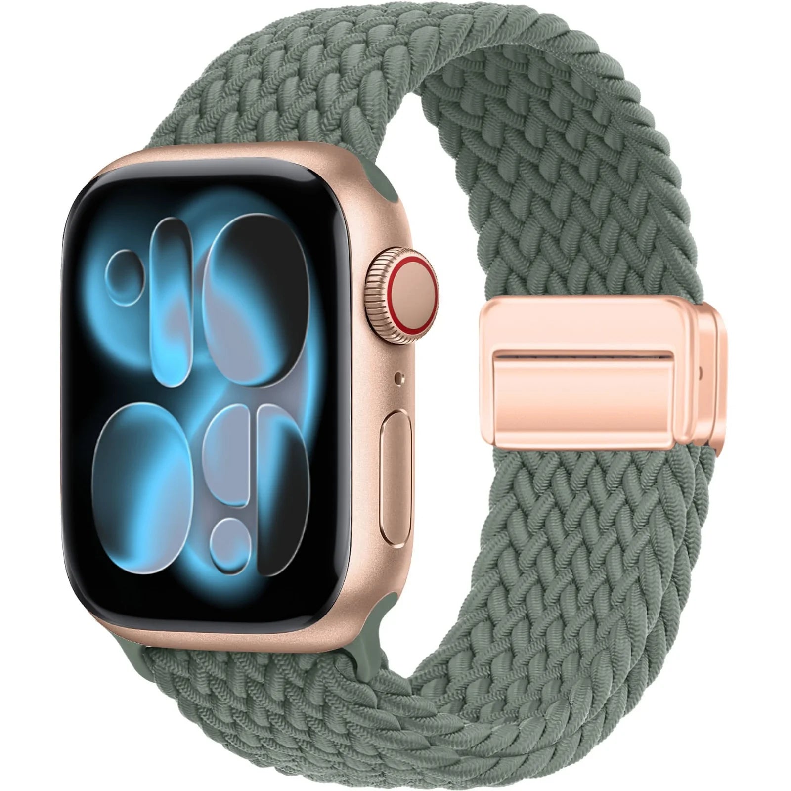Bracelet Solo Loop Tressé Magnétique pour Apple Watch – Compatible Ultra 2, Series SE/6/7/8/9/10/11