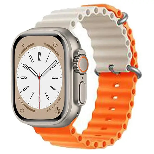 Bracelet Ocean en Silicone pour Apple Watch Ultra 2/Series 10/9/8/7/6/5/3/SE