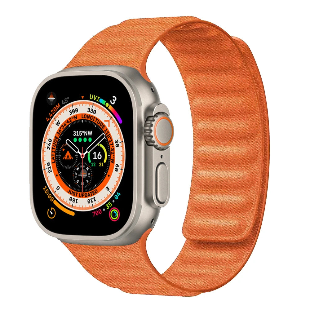 Bracelet FineWoven à Boucle Magnétique – Compatible Apple Watch Ultra 2 & Series 7–10 SE
