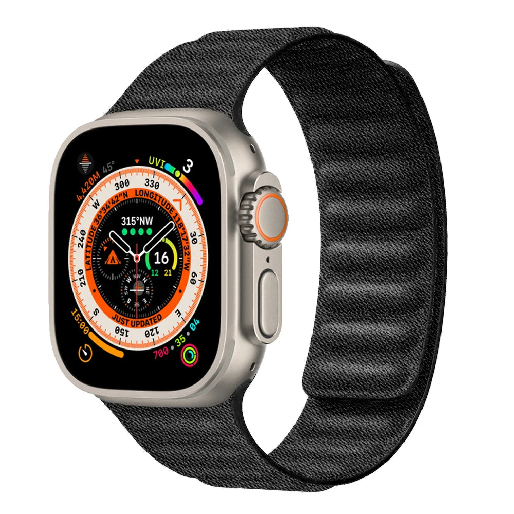 Bracelet FineWoven à Boucle Magnétique – Compatible Apple Watch Ultra 2 & Series 7–10 SE