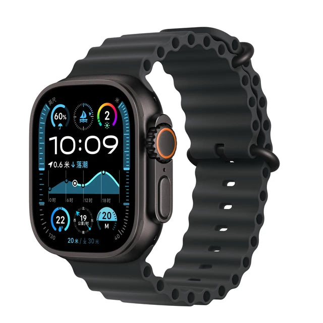 Bracelet Ocean en Silicone pour Apple Watch Ultra 2/Series 10/9/8/7/6/5/3/SE