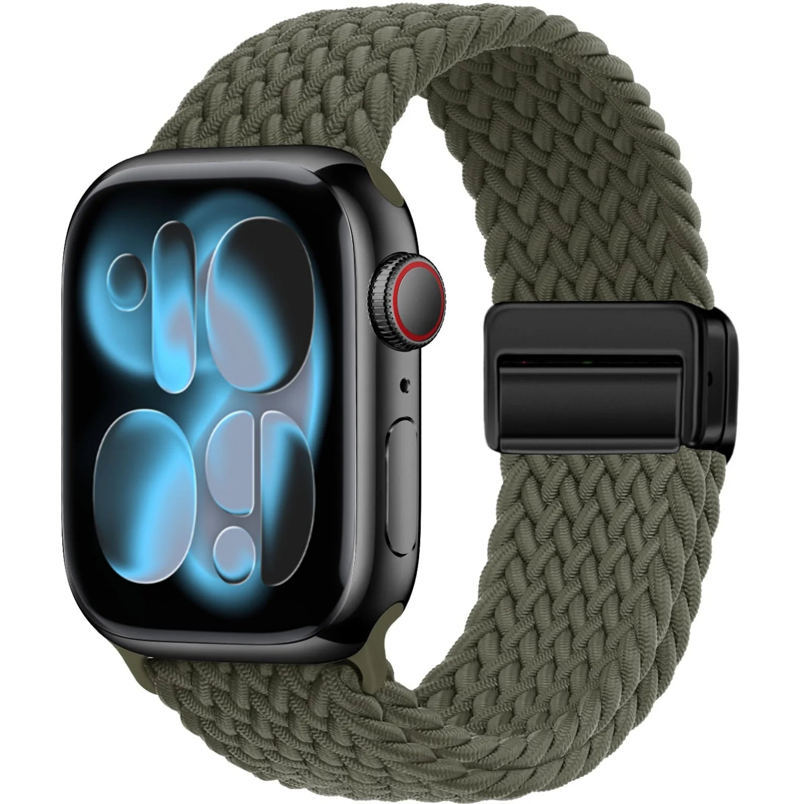 Bracelet Solo Loop Tressé Magnétique pour Apple Watch – Compatible Ultra 2, Series SE/6/7/8/9/10/11