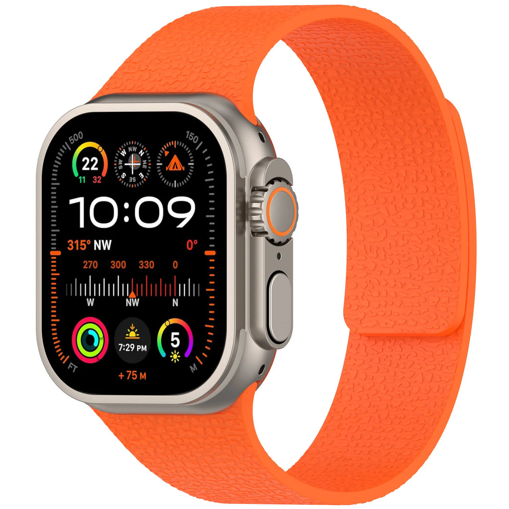 Bracelet magnétique en silicone pour Apple Watch Ultra 2/11/10/SE/9/8/3