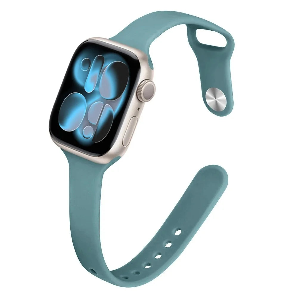 Bracelet Slim Sport en Silicone pour Apple Watch 11 – Compatible Series SE/6/7/8/9/10/Ultra 2/3