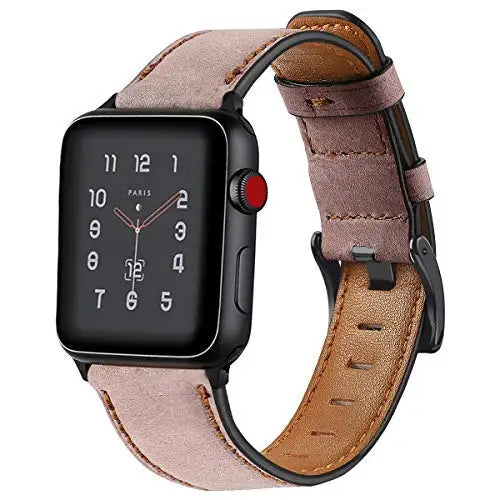 Bracelet rétro en cuir de vache pour Apple Watch Ultra 2/Series 10/9/8/7/6/5/4/3/SE