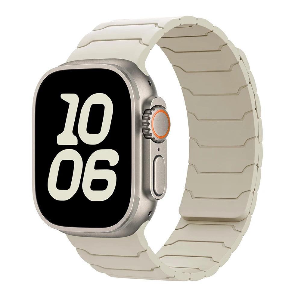 Bracelet Magnétique en Silicone – Compatible Apple Watch Ultra 2 & Series 10/9/8/7/SE