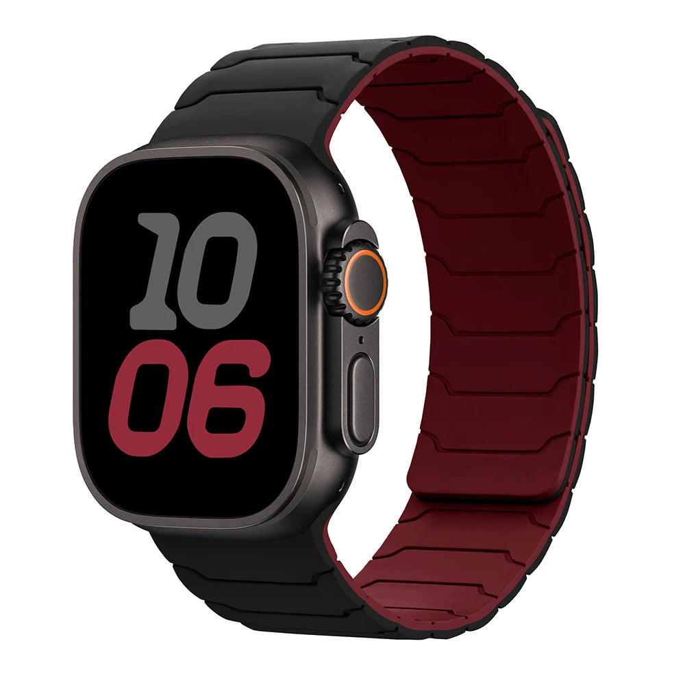 Bracelet Magnétique en Silicone – Compatible Apple Watch Ultra 2 & Series 10/9/8/7/SE