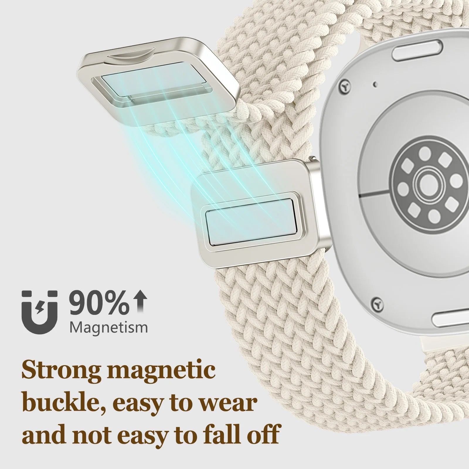 Bracelet Tressé Magnétique en Nylon – Compatible Samsung Galaxy Watch